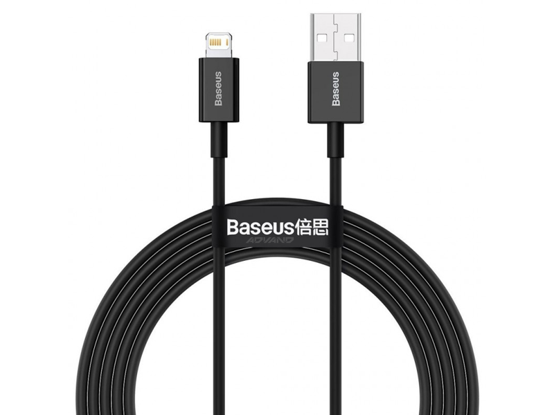 BASEUS USB-kábel a Lightning Superior sorozathoz, 2,4A, 2m, fekete